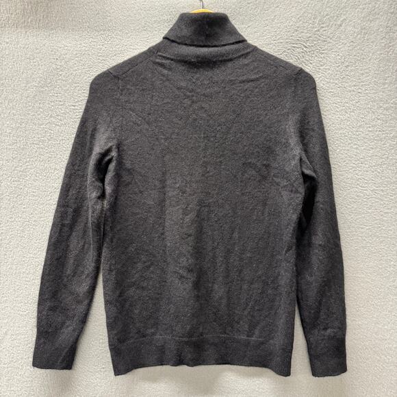 Talbots Cashmere Sweater Womens Medium Black Turtleneck Knit Pullover Classic - Picture 3 of 6